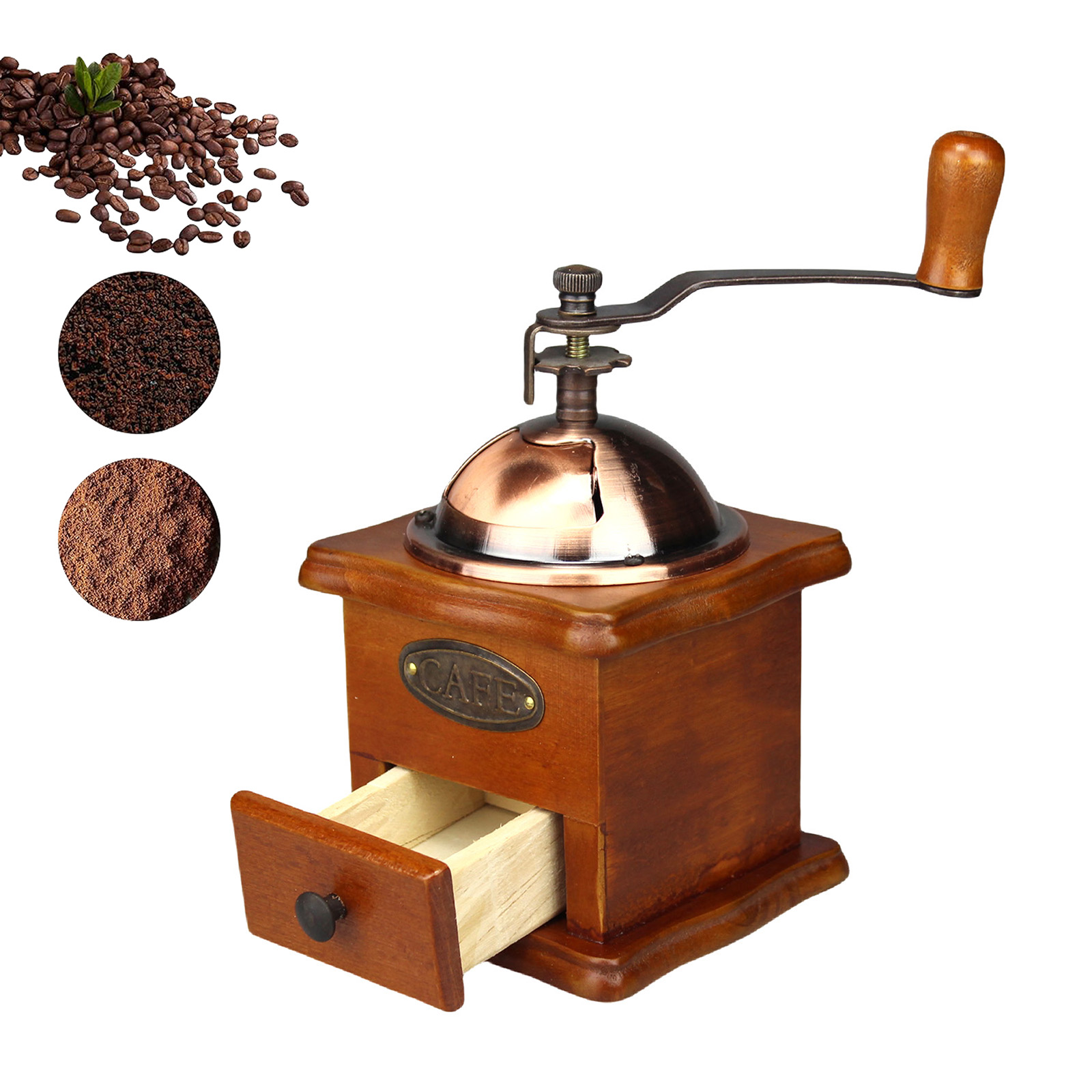 Vintage Coffee Equipment - Molinillo de café Manual antiguo, molinillo