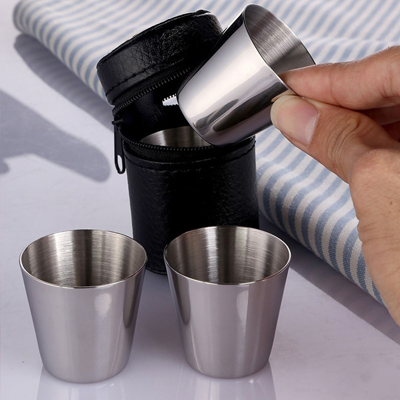 4/6 Uds tazas de acero inoxida - Coffee Equipment Camping reseña y precio