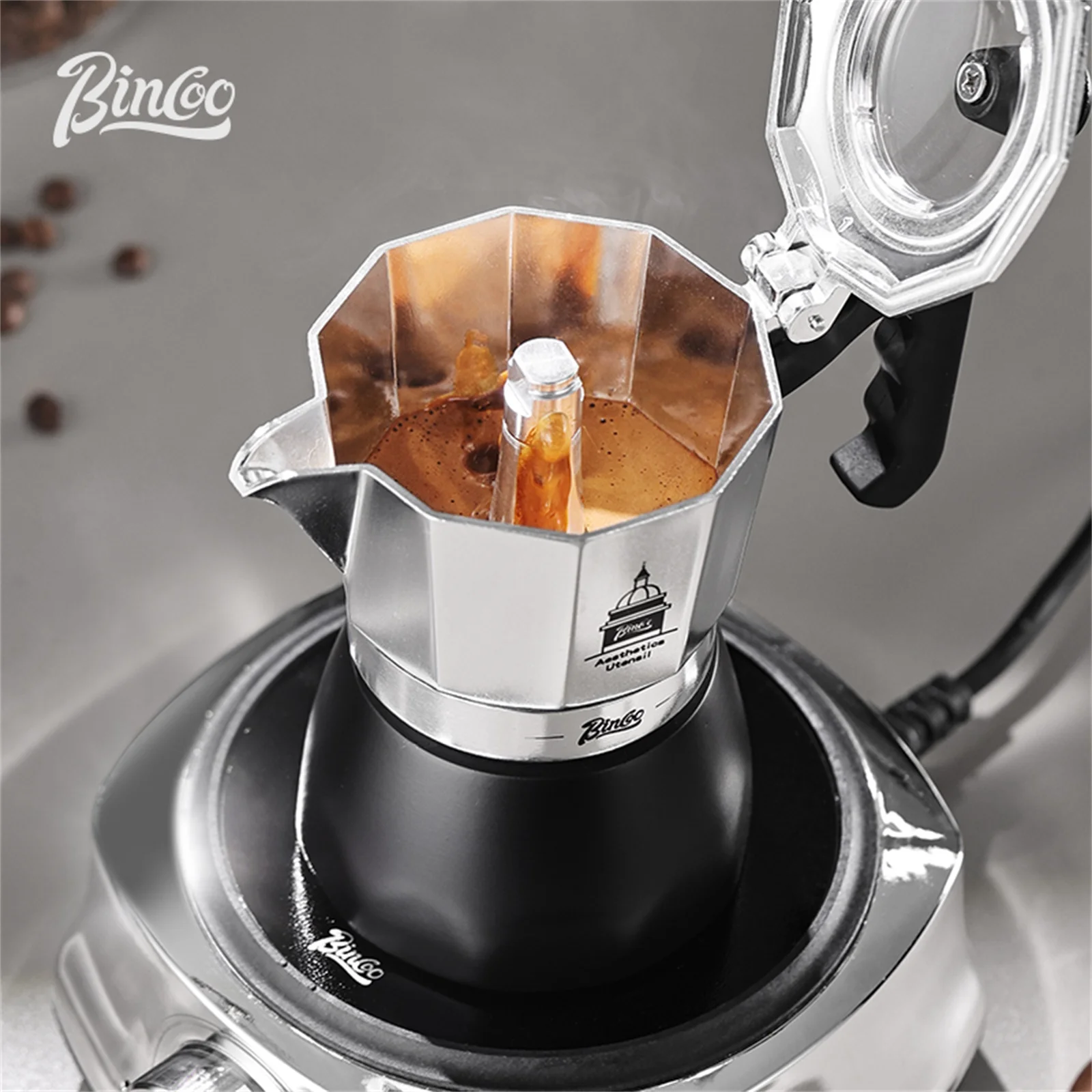 BINCOO Olla Moka de doble válv - Coffee Equipment Set reseña y precio