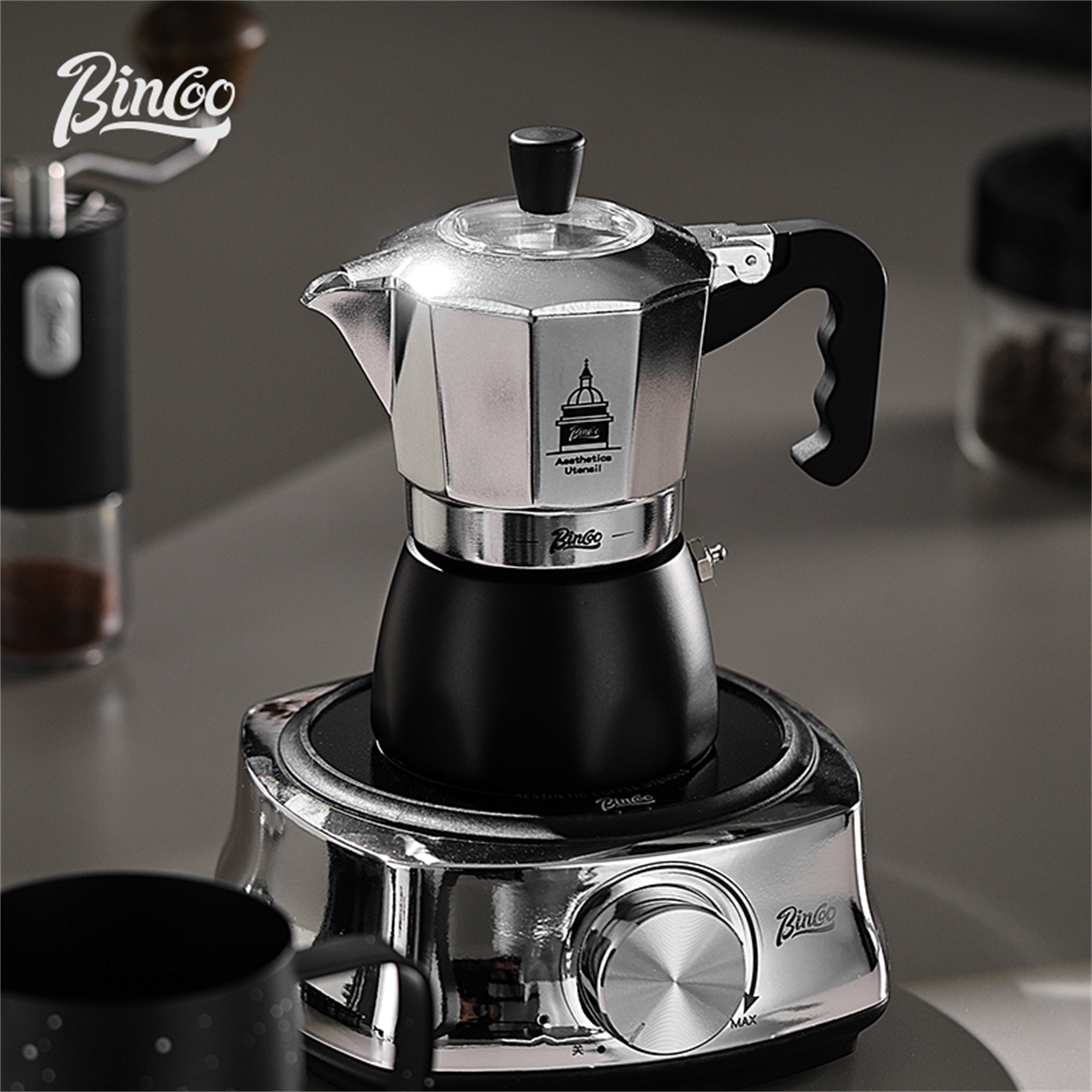 BINCOO Olla Moka de doble válv - Coffee Equipment Set reseña y precio