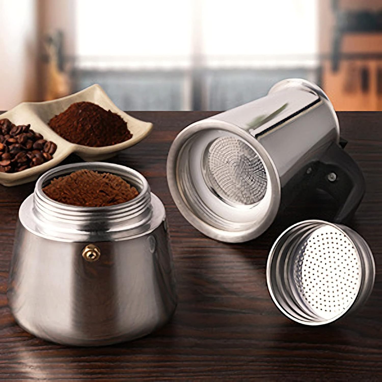 4/6/9 tazas Moka Pot Caffe Taz - Coffee Equipment Set reseña y precio