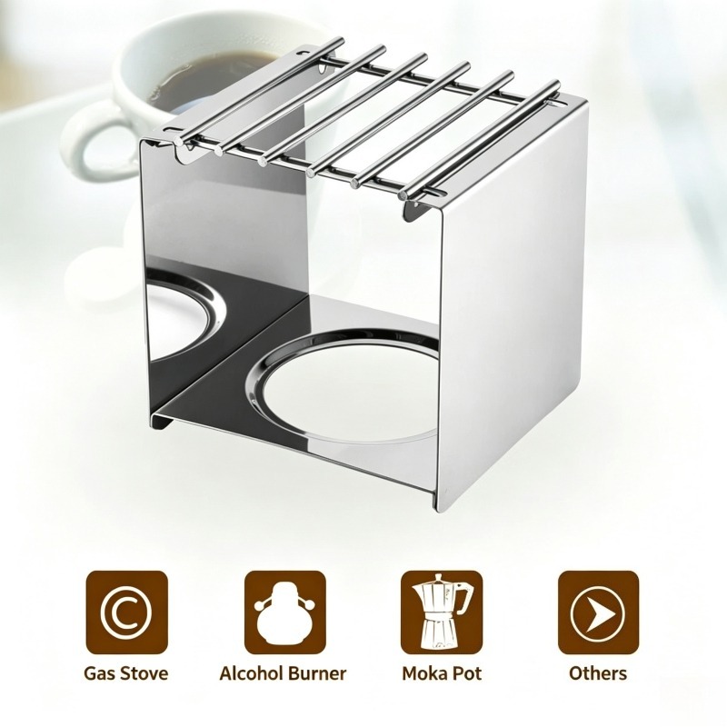 Soporte Cuadrado de Acero Inox - Coffee Equipment Camping reseña y precio