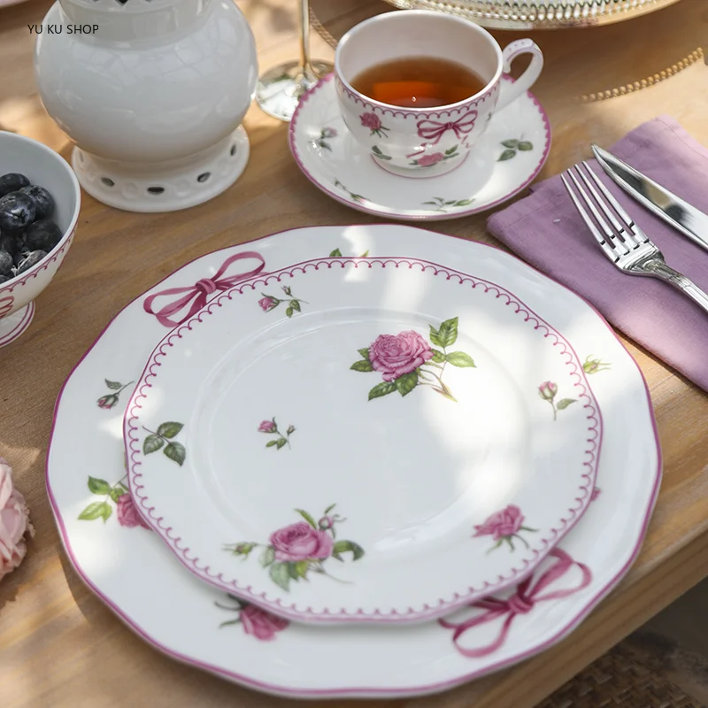 Cubiertos de rosa francesa, ta - Coffee Equipment Set reseña y precio